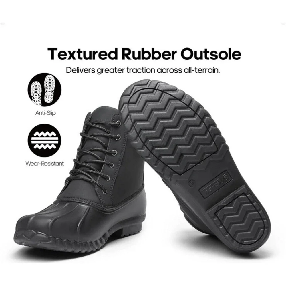 NortiV8 Duck Boots SNSB227M Black Snow / Rain Boots Size 13
